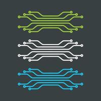 Set Electronic Circuit Line, Technology Logo Template Illustration Design. EPS 10. vector