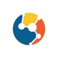 Circle Colorful Molecule Technology Logo Template Illustration Design. EPS 10. vector