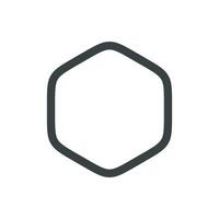 Simple Hexagonal Line Logo Template Illustration Design. EPS 10. vector