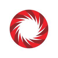 Sunburst Star in Red Circle Logo Template Illustration Design. EPS 10. vector
