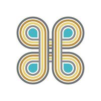 Loop Ornament Lines Logo Template Illustration Design. EPS 10. vector
