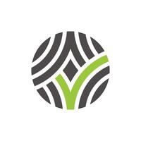 Check Mark Line in Circle Logo Template Illustration Design. EPS 10. vector