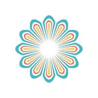 Colorful petal Flower Abstract Logo Template Illustration Design. EPS 10. vector