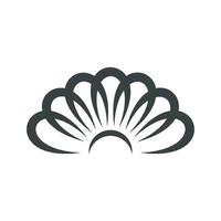 Black Spiral Ornamental Flower Logo Template Illustration Design. EPS 10. vector