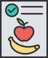 A fruit and an apple are on a checklist vector