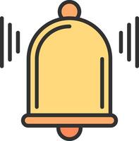 A bell icon with sound waves vector