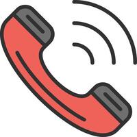 A phone receiver icon on a white background vector