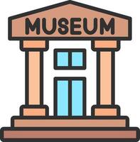 Museum building icon illustration design vector