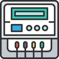 A medical device with four different colored wires vector
