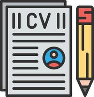 Cv resume icon illustration vector