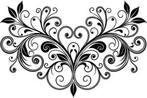 Elegant black and white floral design for various uses. vector