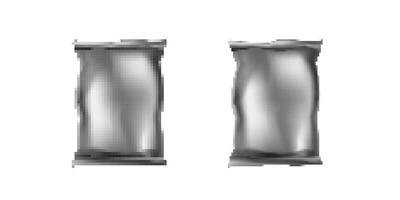 Two shiny aluminum beverage cans reflecting light with curved smooth surfaces highlighted vector