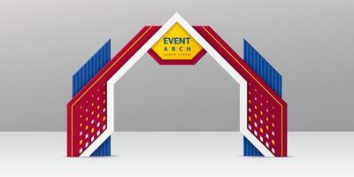 An arch with a sign that says event arch vector