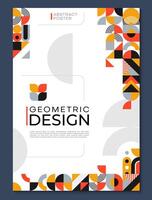 Abstract poster with geometric shapes pattern vector