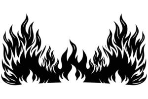 Bold Black Flame Design for Graphic Use vector