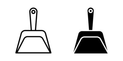 dustpan icon set .Symbol isolated white background. illustration. color editable. vector