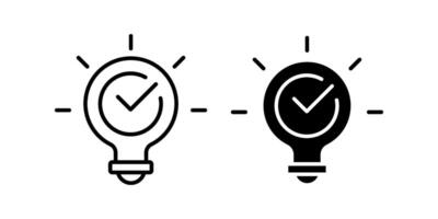 idea Icon set .Symbol isolated white background. illustration. color editable. vector