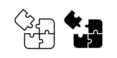 Puzzle icon set .Symbol isolated white background. illustration. color editable. vector