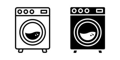 washing machine Icon set .Symbol isolated white background. illustration. color editable. vector