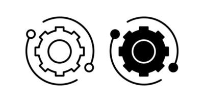 Technology development Icon set .Symbol isolated white background. illustration. color editable. vector