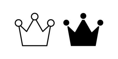 crown Icon set .Symbol isolated white background. illustration. color editable. vector