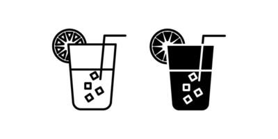 drink icon set .Symbol isolated white background. illustration. color editable. vector