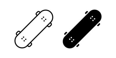 skateboard Icon set. Symbol isolated white background. illustration. color editable. vector