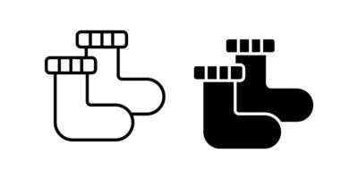 Socks 2Icon set. Symbol isolated white background. illustration. color editable. vector