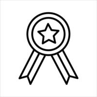 Attestation emblem icon. Outline Attestation emblem icon for web design isolated on white background vector