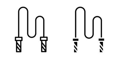 Jumping Rope1 Icon set. Symbol isolated white background. illustration. color editable. vector