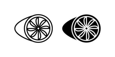 Plane turbine linear Icon set. Symbol isolated white background. illustration. color editable. vector