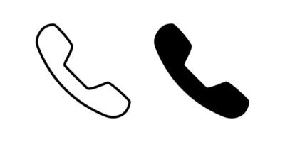 Telephone Icon set. Symbol isolated white background. illustration. color editable. vector