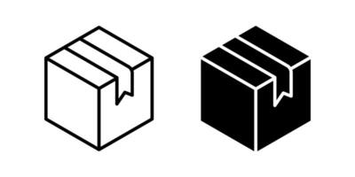 package Icon set Symbol isolated white background. illustration. color editable. vector
