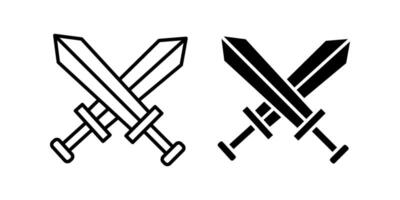 Medieval 2Icon set. Symbol isolated white background. illustration. color editable. vector