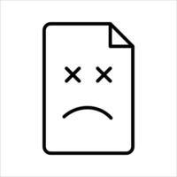 File error Icon. Symbol isolated white background. illustration. color editable. vector