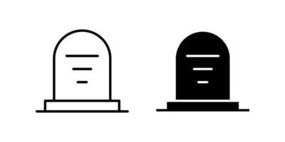 Tombstone Icon set. Symbol isolated white background. illustration. color editable. vector