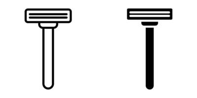 razor Icon set. Symbol isolated white background. illustration. color editable. vector