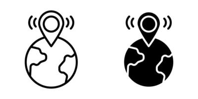 Gps Icon set. Symbol isolated white background. illustration. color editable. vector