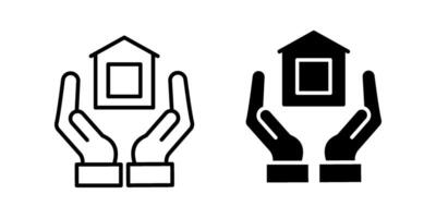 Property Icon set. Symbol isolated white background. illustration. color editable. vector
