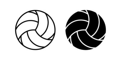 volleyball Icon set. Symbol isolated white background. illustration. color editable. vector