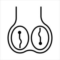 Man testies 4icon. Outline man testies icon for web design isolated on white background vector