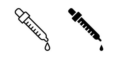 Dropper Icon set. Symbol isolated white background. illustration. color editable. vector