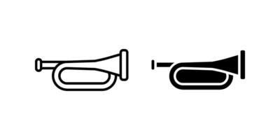 Cornet Icon set. Symbol isolated white background. illustration. color editable. vector