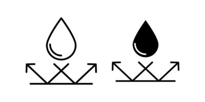 waterproof Icon set. Symbol isolated white background. illustration. color editable. vector