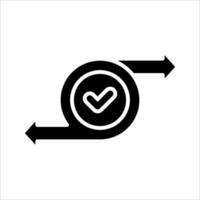 Checking process3 Icon. Symbol isolated white background. illustration. color editable. vector