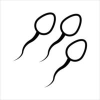 Sperm1 icon in line style design for website, app, UI, isolated on white background. Editable stroke. vector