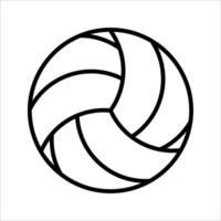 Volleyball1 with motion. Simple line icon. Isolate on white background. . vector