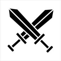 Sword 2icon design concept isolated on white background vector