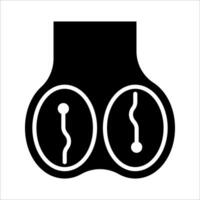 Man testies1 icon. Outline man testies icon for web design isolated on white background vector