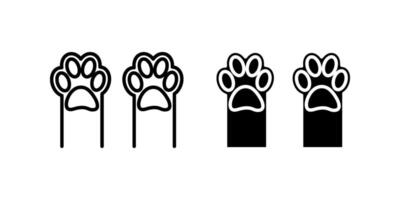 Paw1 Icon set. Symbol isolated white background. illustration. color editable. vector